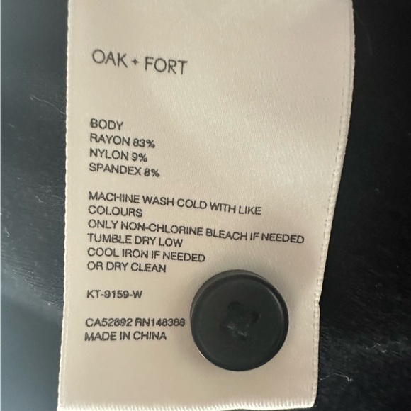 OAK + FORT Black Cardigan size M - Picture 6 of 7